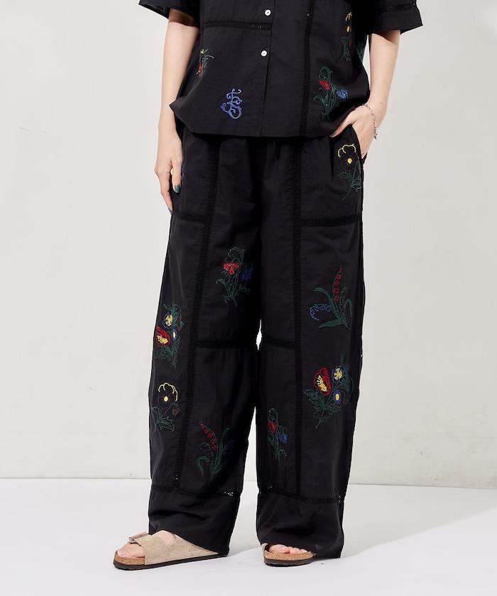 印度拼接刺繡鬆緊休閒褲（可搭配套裝）