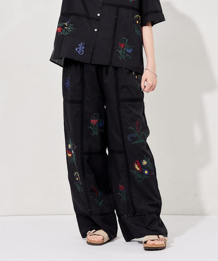 印度拼接刺繡鬆緊休閒褲（可搭配套裝）