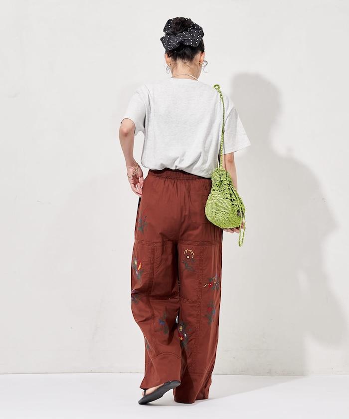 印度拼接刺繡鬆緊休閒褲（可搭配套裝）