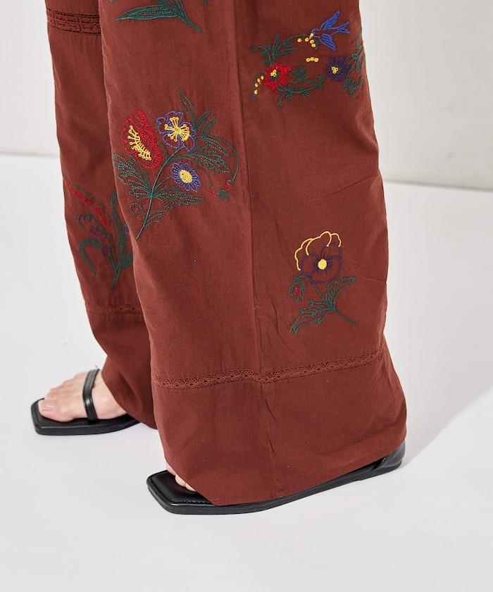 印度拼接刺繡鬆緊休閒褲（可搭配套裝）