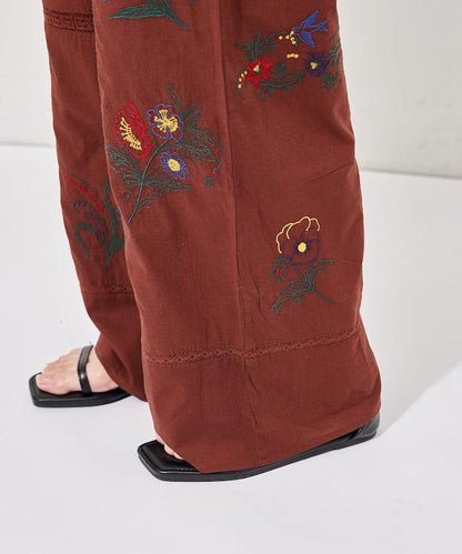 印度拼接刺繡鬆緊休閒褲（可搭配套裝）