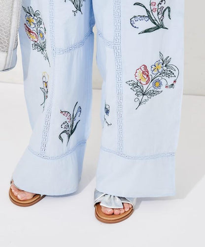 印度拼接刺繡鬆緊休閒褲（可搭配套裝）