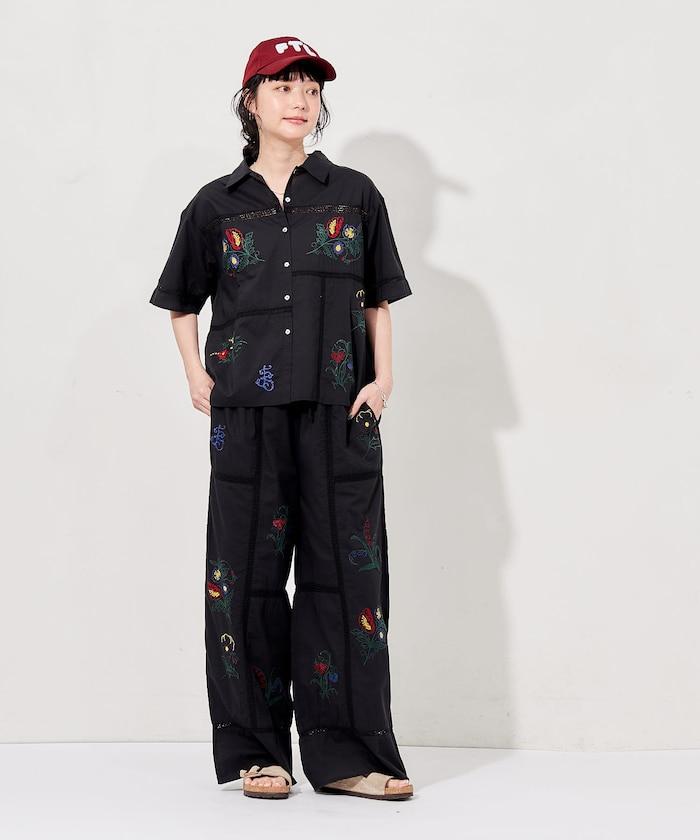 印度拼接刺繡鬆緊休閒褲（可搭配套裝）