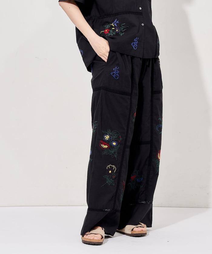 印度拼接刺繡鬆緊休閒褲（可搭配套裝）