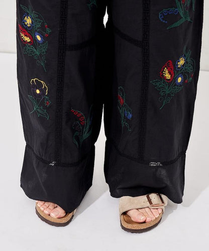 印度拼接刺繡鬆緊休閒褲（可搭配套裝）