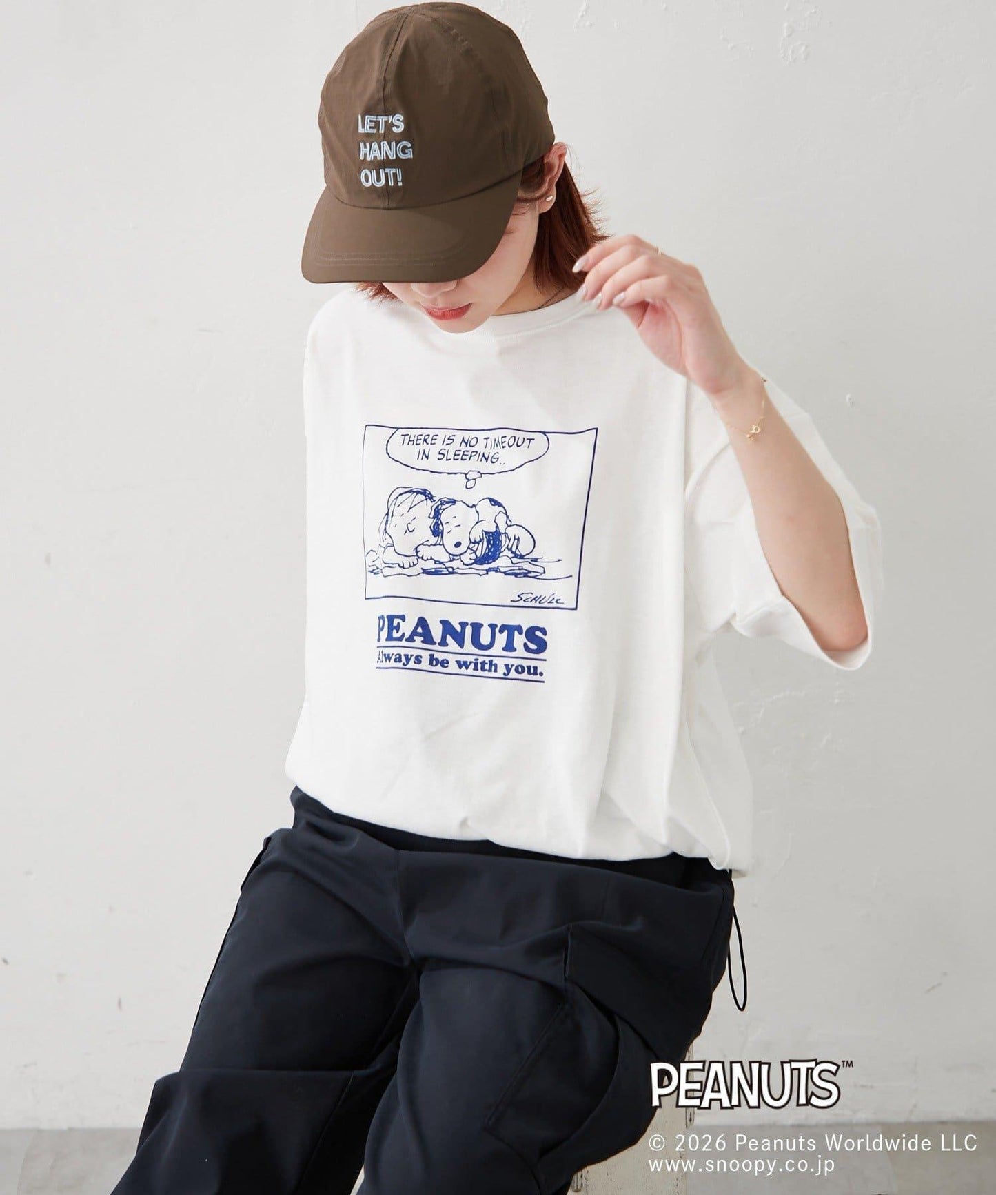 PEANUTS（花生漫畫） 慵懶風設計 T恤