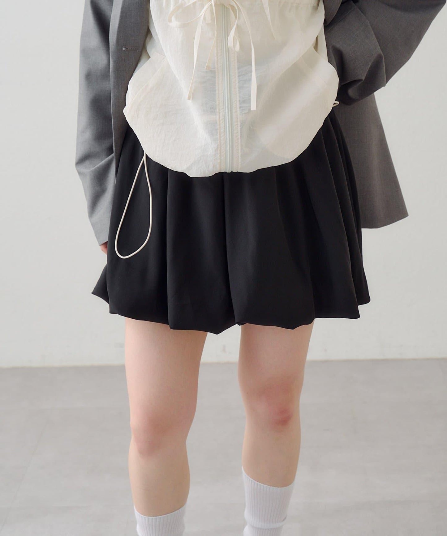 泡泡廓形 短款半身裙