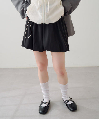 泡泡廓形 短款半身裙