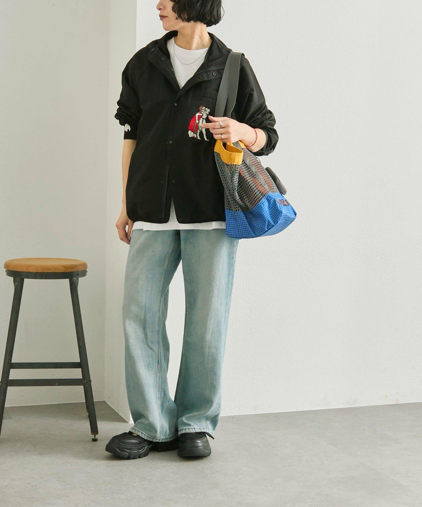 KEN NAKAYAMA×ear 聯名網眼托特包