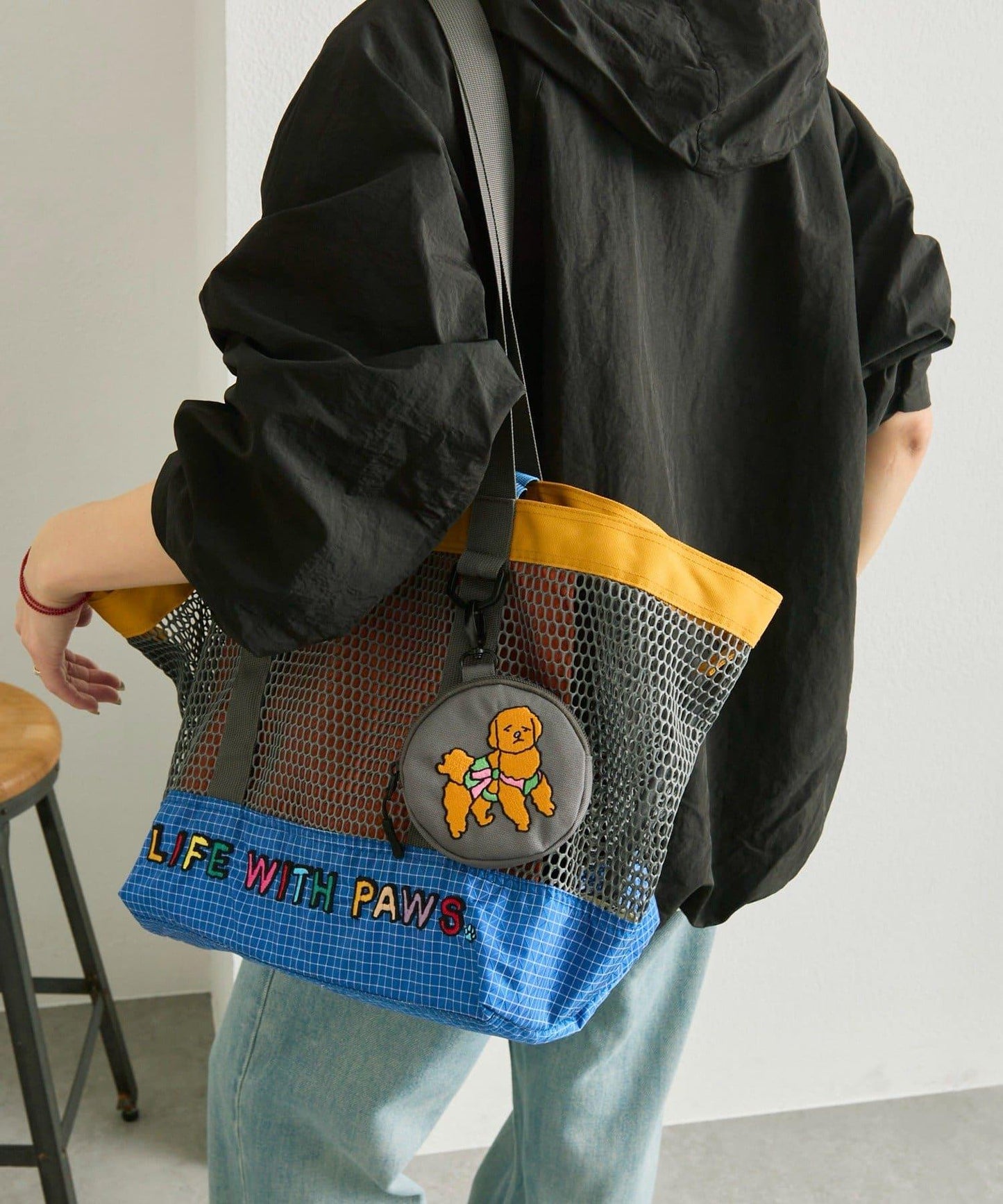 KEN NAKAYAMA×ear 聯名網眼托特包