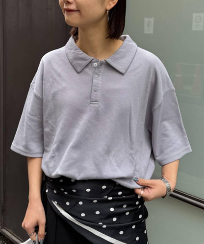 中性涼感印花華夫格POLO衫