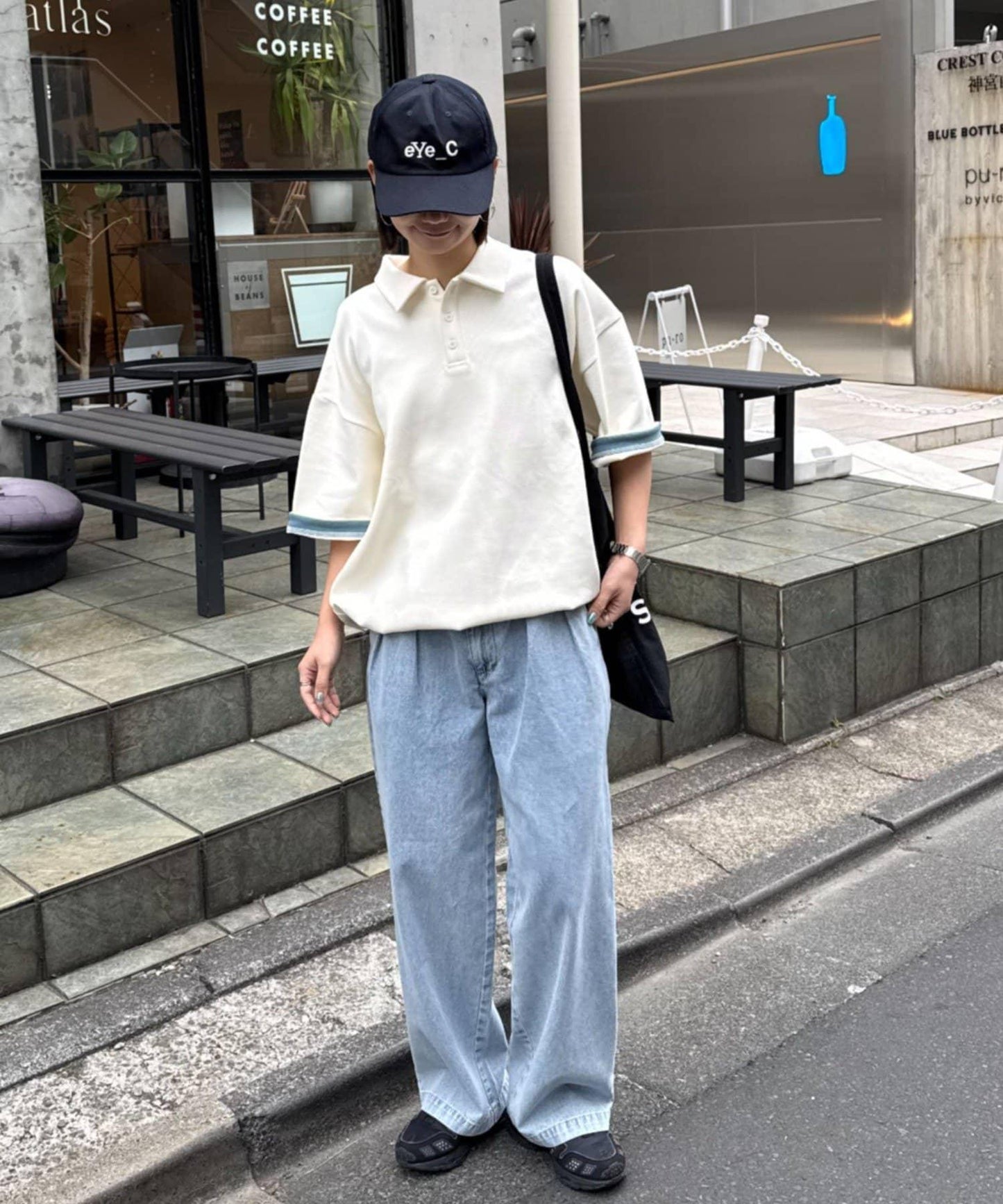 中性涼感印花華夫格POLO衫