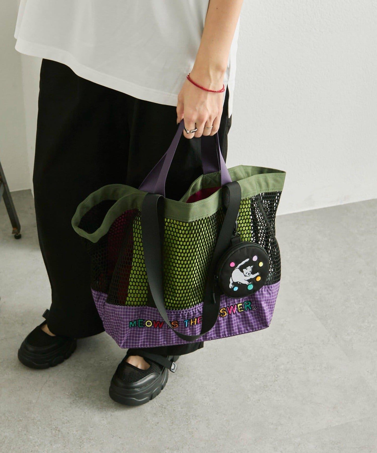 KEN NAKAYAMA×ear 聯名網眼托特包