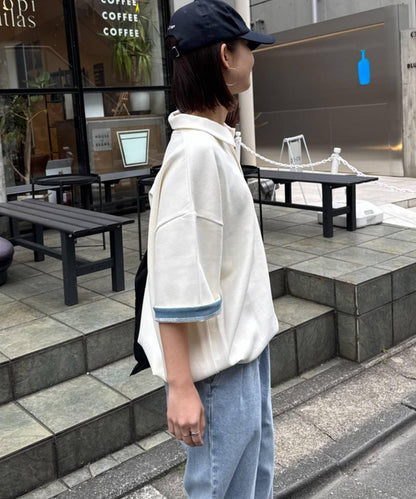 中性涼感印花華夫格POLO衫