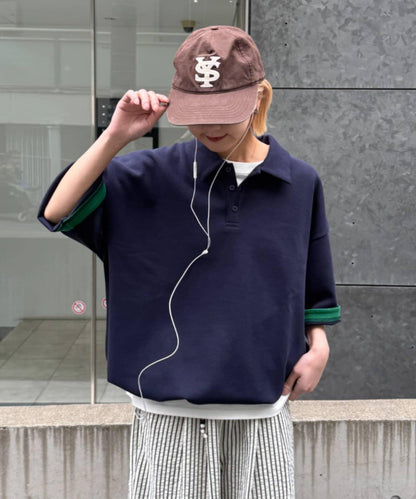 中性涼感印花華夫格POLO衫