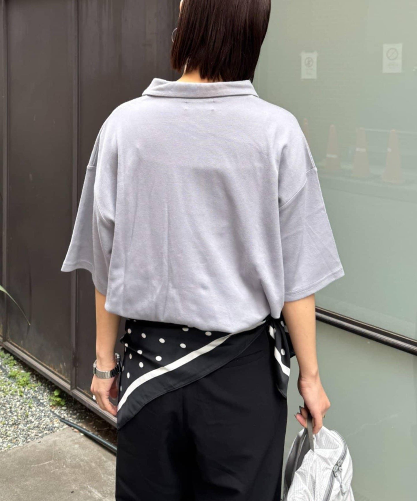 中性涼感印花華夫格POLO衫