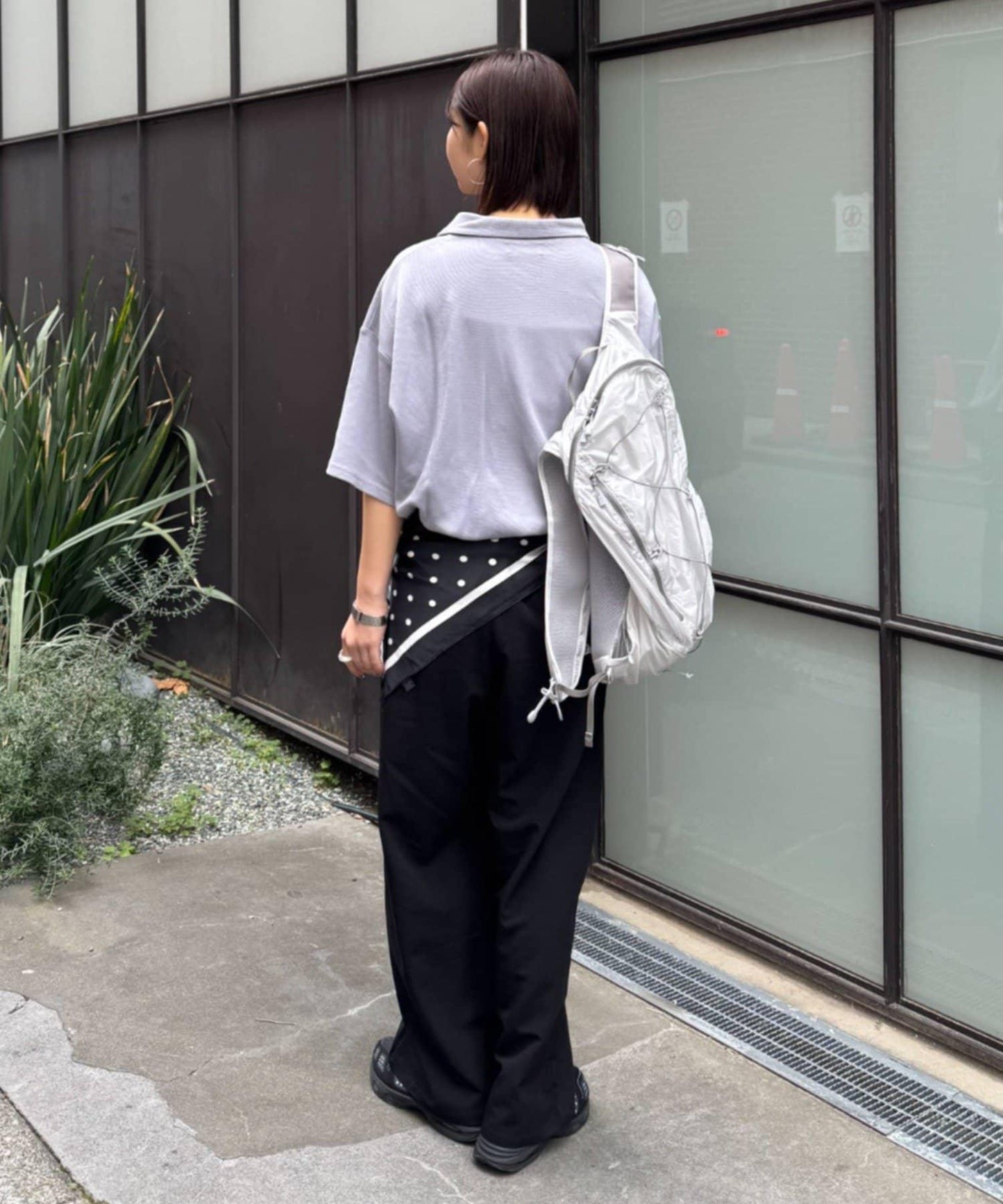 中性涼感印花華夫格POLO衫