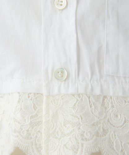 蕾絲拼接襯衫