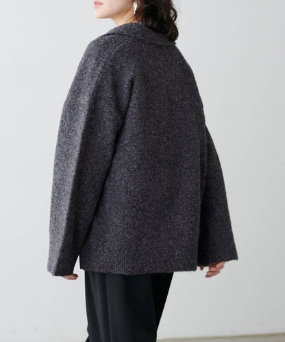 LARUTA 雜色有領開口領針織上衣