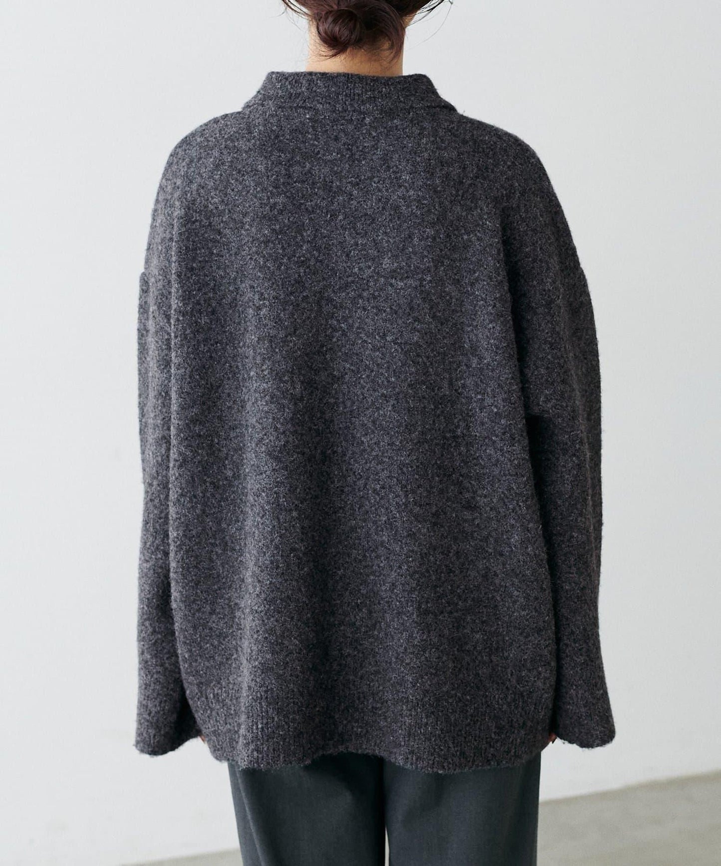 LARUTA 雜色有領開口領針織上衣