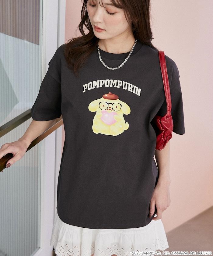 SANRIO CHARACTERS（三麗歐） 眼鏡學院風印花T恤