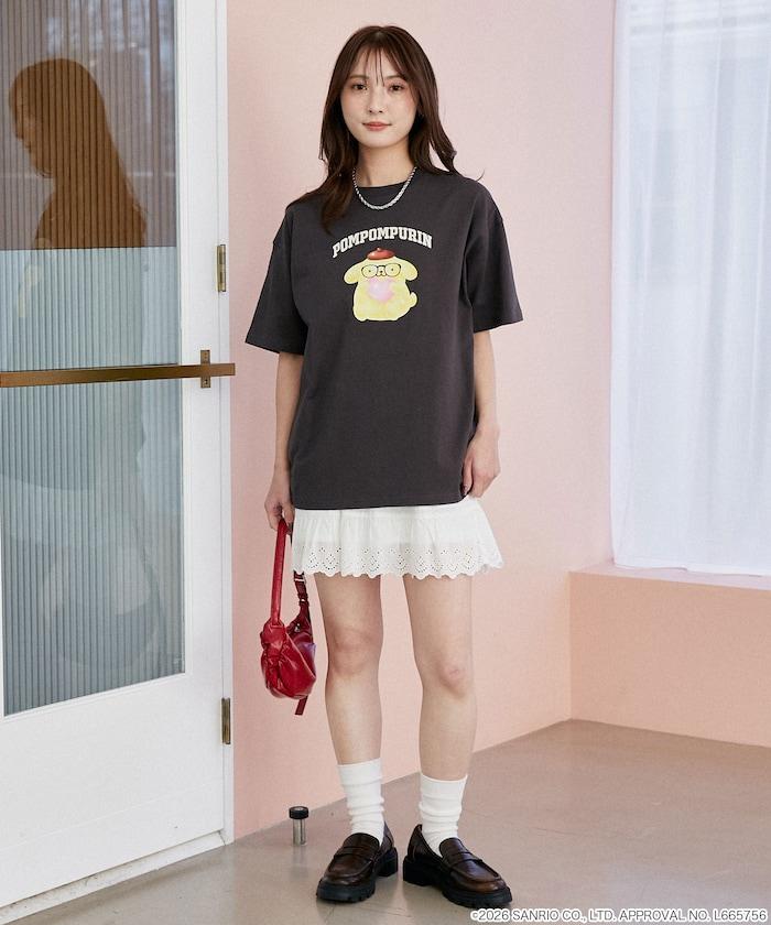 SANRIO CHARACTERS（三麗歐） 眼鏡學院風印花T恤