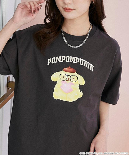 SANRIO CHARACTERS（三麗歐） 眼鏡學院風印花T恤
