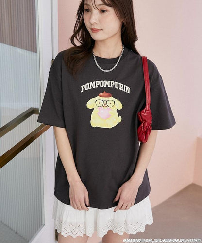 SANRIO CHARACTERS（三麗歐） 眼鏡學院風印花T恤