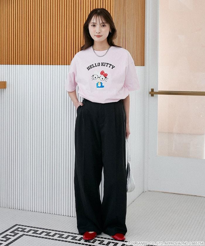 SANRIO CHARACTERS（三麗歐） 眼鏡學院風印花T恤