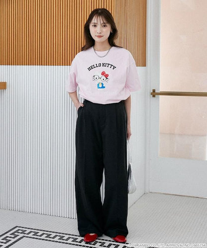 SANRIO CHARACTERS（三麗歐） 眼鏡學院風印花T恤