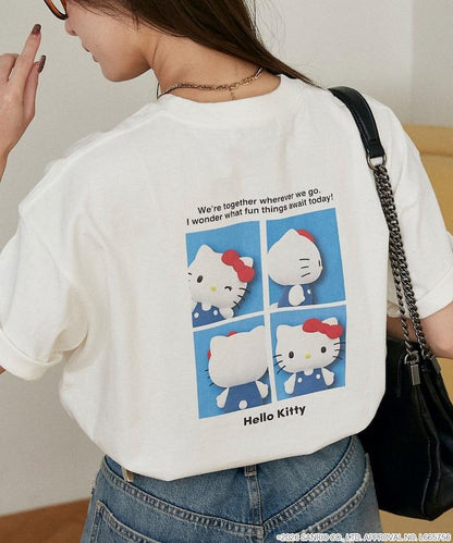 HELLO KITTY（凱蒂貓） ID Photo風背部印花T恤