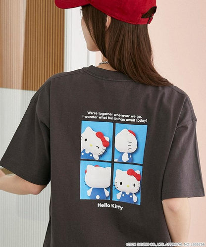 HELLO KITTY（凱蒂貓） ID Photo風背部印花T恤