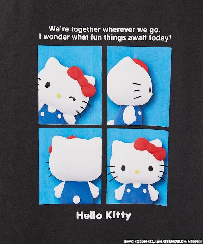 HELLO KITTY（凱蒂貓） ID Photo風背部印花T恤