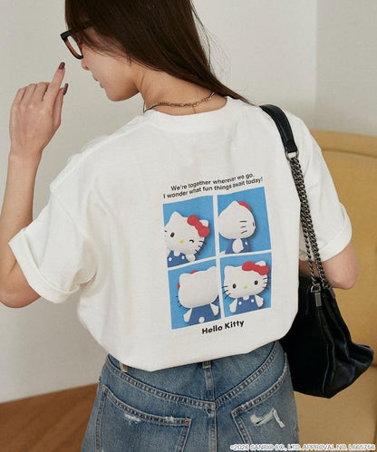 HELLO KITTY（凱蒂貓） ID Photo風背部印花T恤