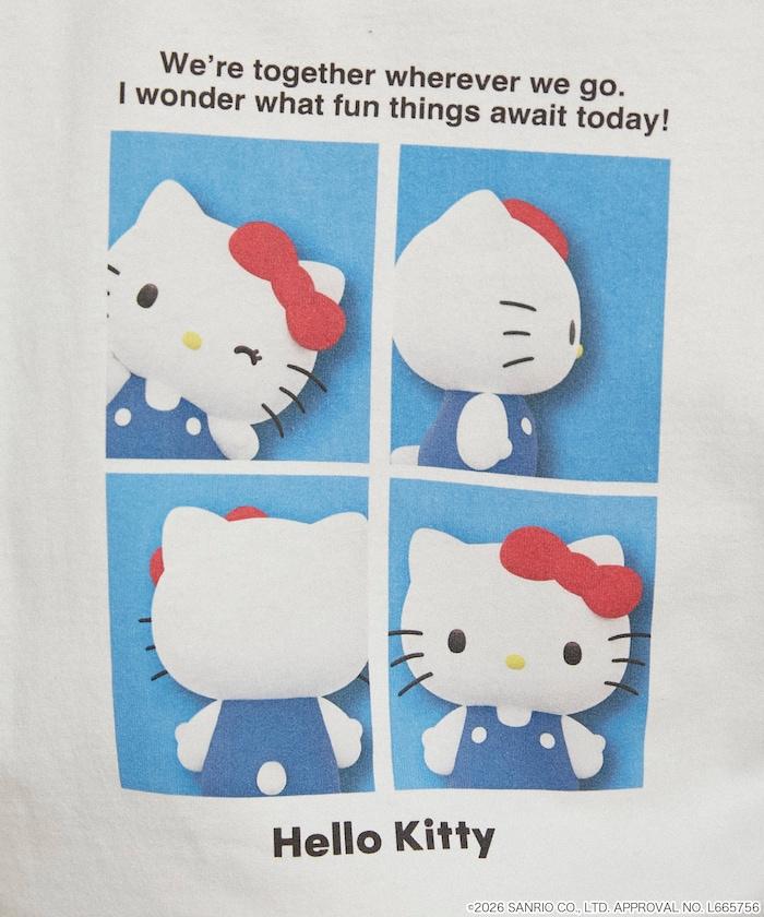 HELLO KITTY（凱蒂貓） ID Photo風背部印花T恤