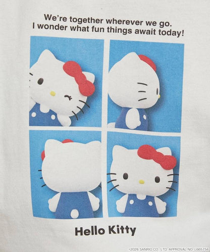 HELLO KITTY（凱蒂貓） ID Photo風背部印花T恤
