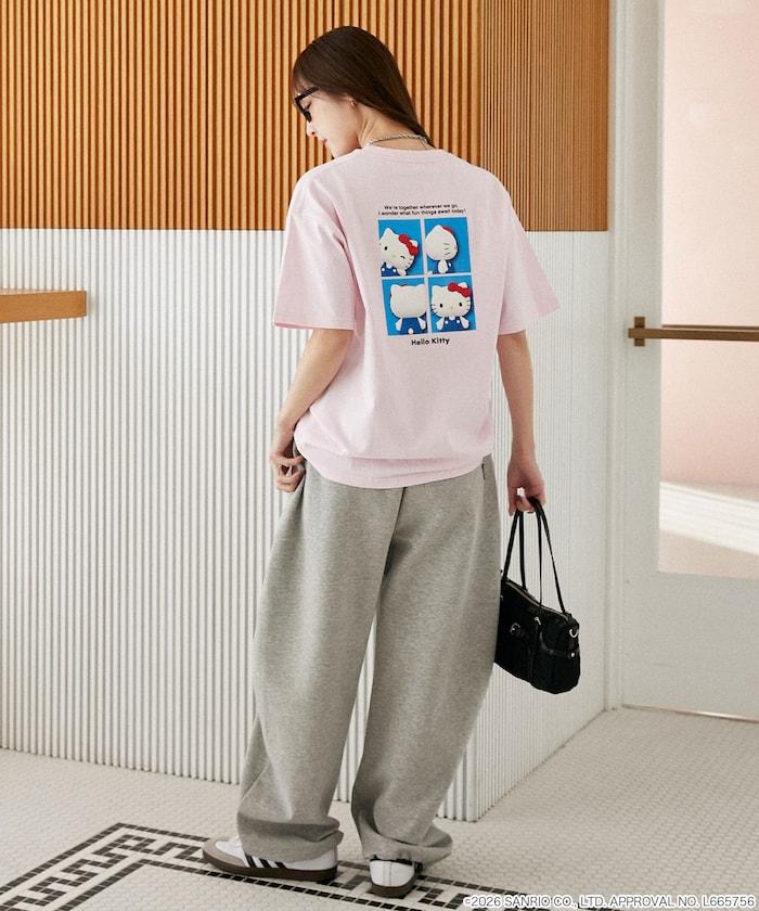 HELLO KITTY（凱蒂貓） ID Photo風背部印花T恤