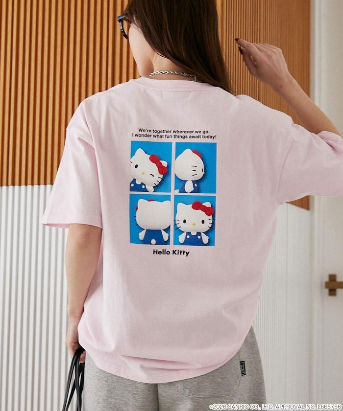 HELLO KITTY（凱蒂貓） ID Photo風背部印花T恤