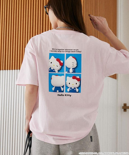 HELLO KITTY（凱蒂貓） ID Photo風背部印花T恤