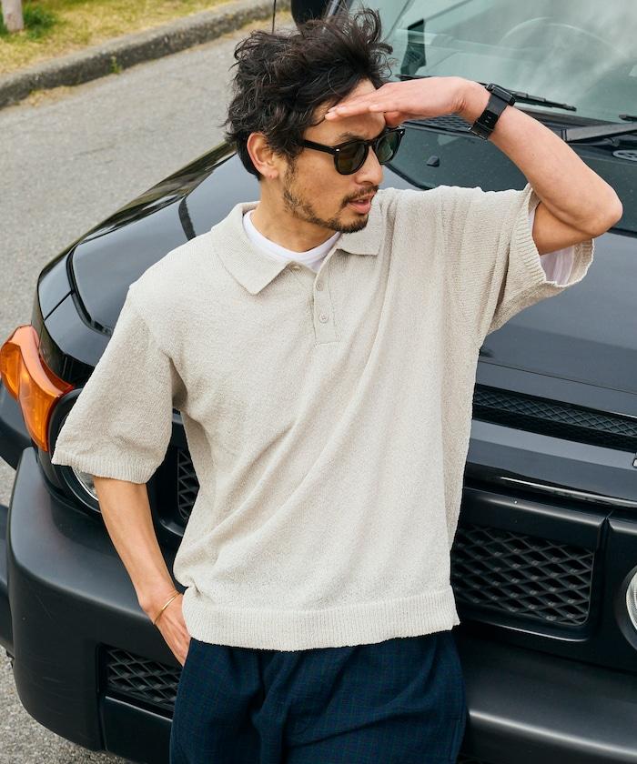 乾爽觸感 圈圈紗 針織POLO衫