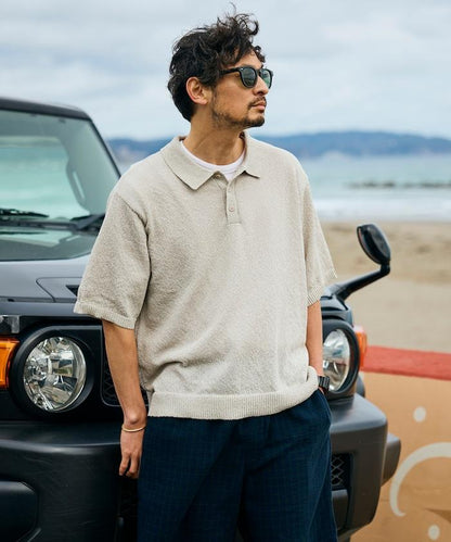 乾爽觸感 圈圈紗 針織POLO衫