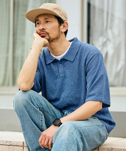 乾爽觸感 圈圈紗 針織POLO衫