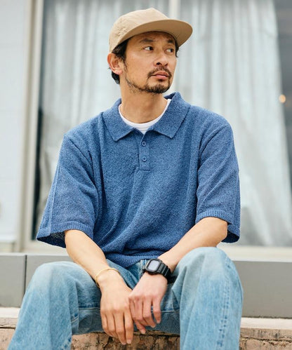 乾爽觸感 圈圈紗 針織POLO衫