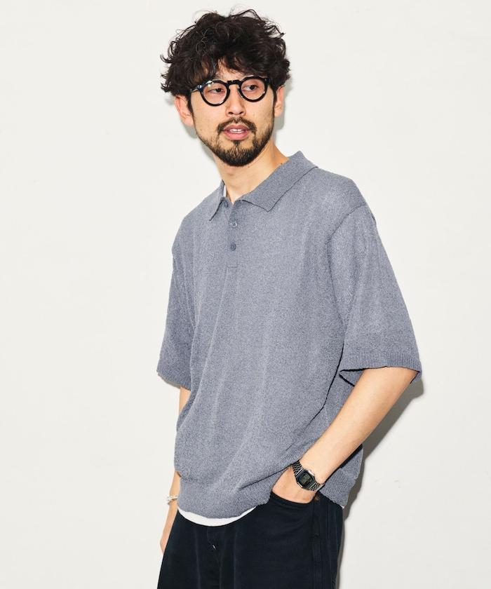 乾爽觸感 圈圈紗 針織POLO衫