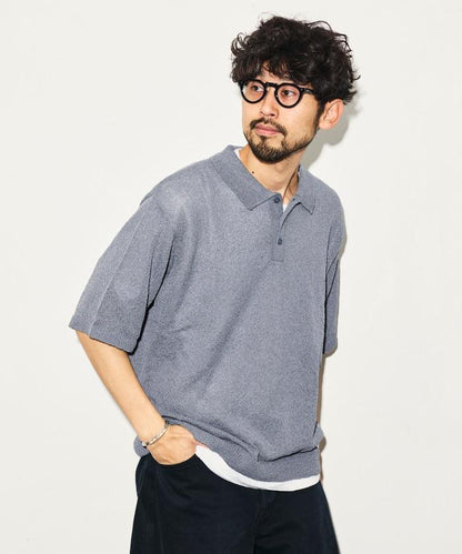 乾爽觸感 圈圈紗 針織POLO衫