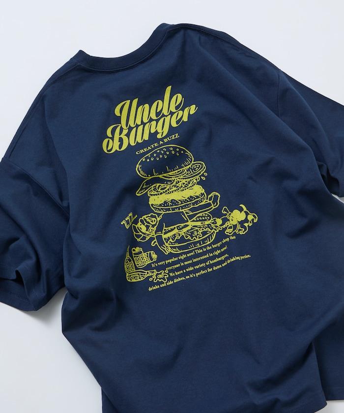 寬鬆廓形 背部印花 圓領 Uncle Burger T恤