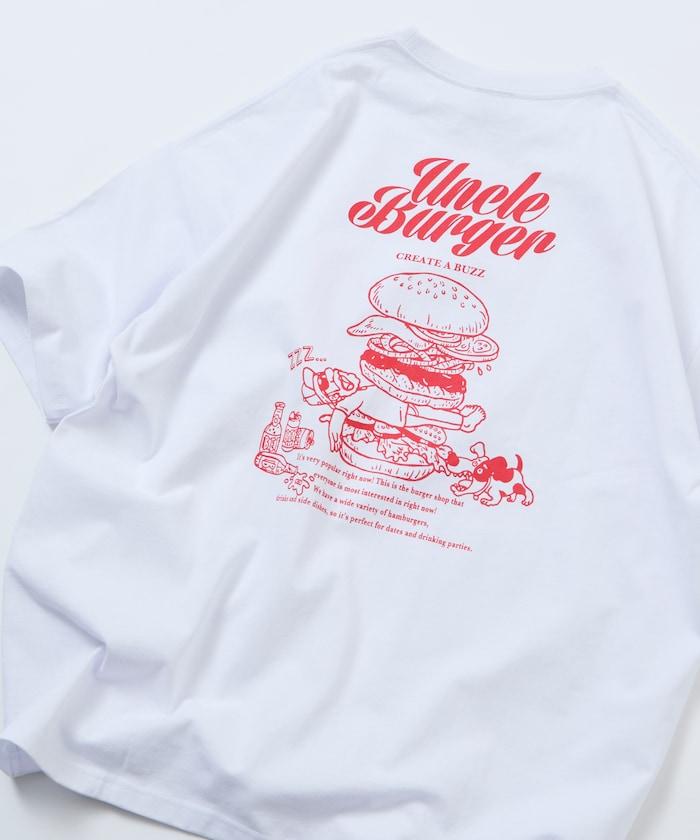 寬鬆廓形 背部印花 圓領 Uncle Burger T恤