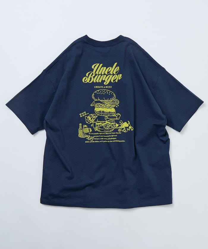 寬鬆廓形 背部印花 圓領 Uncle Burger T恤