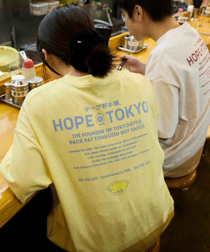 ホープ軒本舗×FREAK'S STORE 聯名 寬鬆廓形 背部印花 圓領T恤
