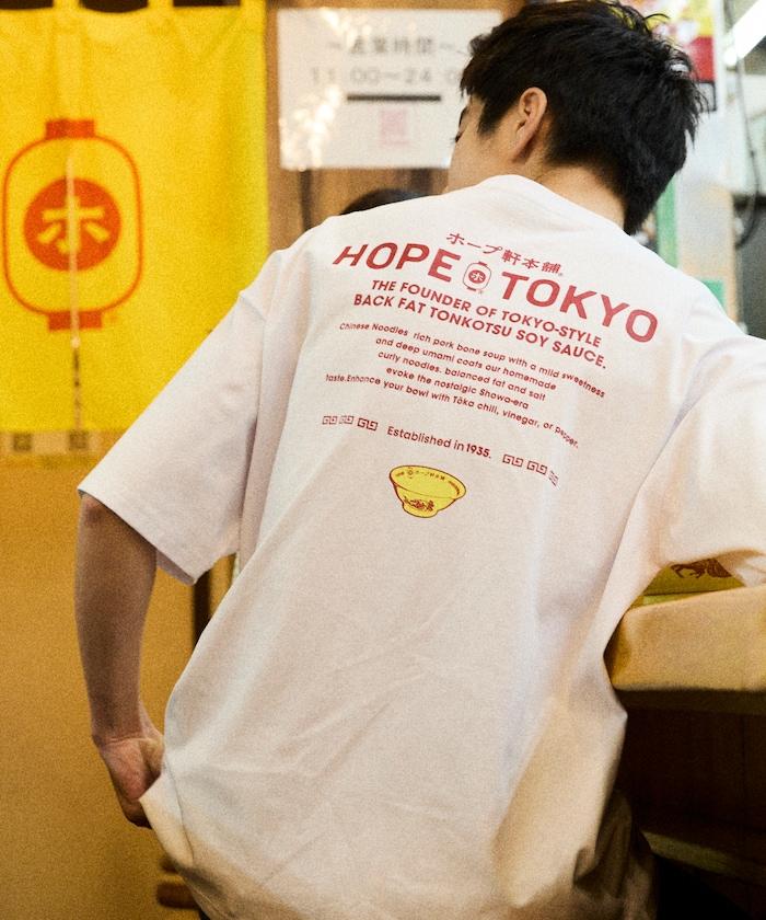 ホープ軒本舗×FREAK'S STORE 聯名 寬鬆廓形 背部印花 圓領T恤